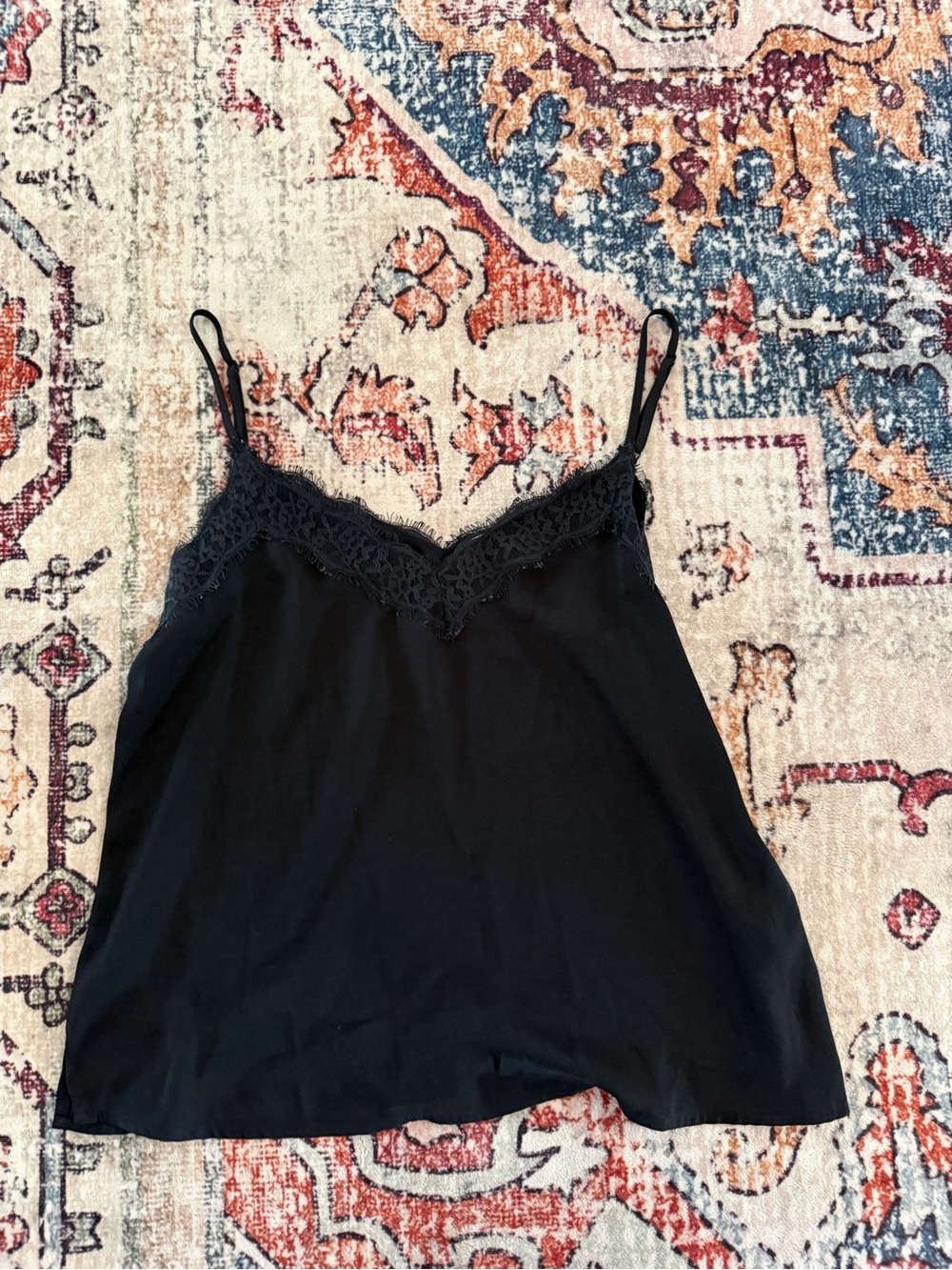 BP Black Lace-Trim Cami Tank Top